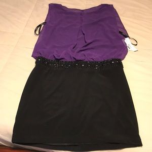 Bisou Bisou - black and purple dress